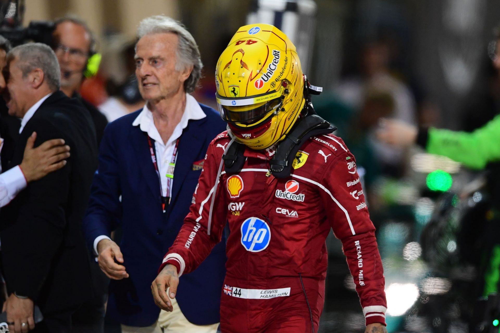 Lewis Hamilton at the F1 Grand Prix of Bahrain - Source: Getty