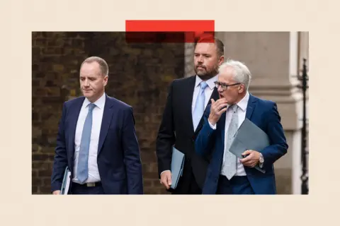 Getty Images (L-R) Chair of the OBR, Office For Budget Responsibility, Richard Hughes, Andy King and Prof. David Miles CBE